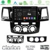Clarion GL700 Series 8Core Android13 4+64GB Toyota Hilux 2007-2011 Navigation Multimedia Tablet 9" Με Carplay & Android Auto