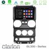 Clarion GL300 Series 4Core Android11 2+32GB Jeep Wrangler 2Door 2008-2010 Navigation Multimedia Tablet 9" Με Carplay & Android Auto